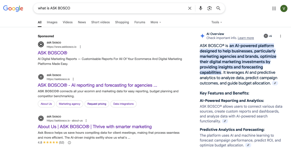 AI Overviews example